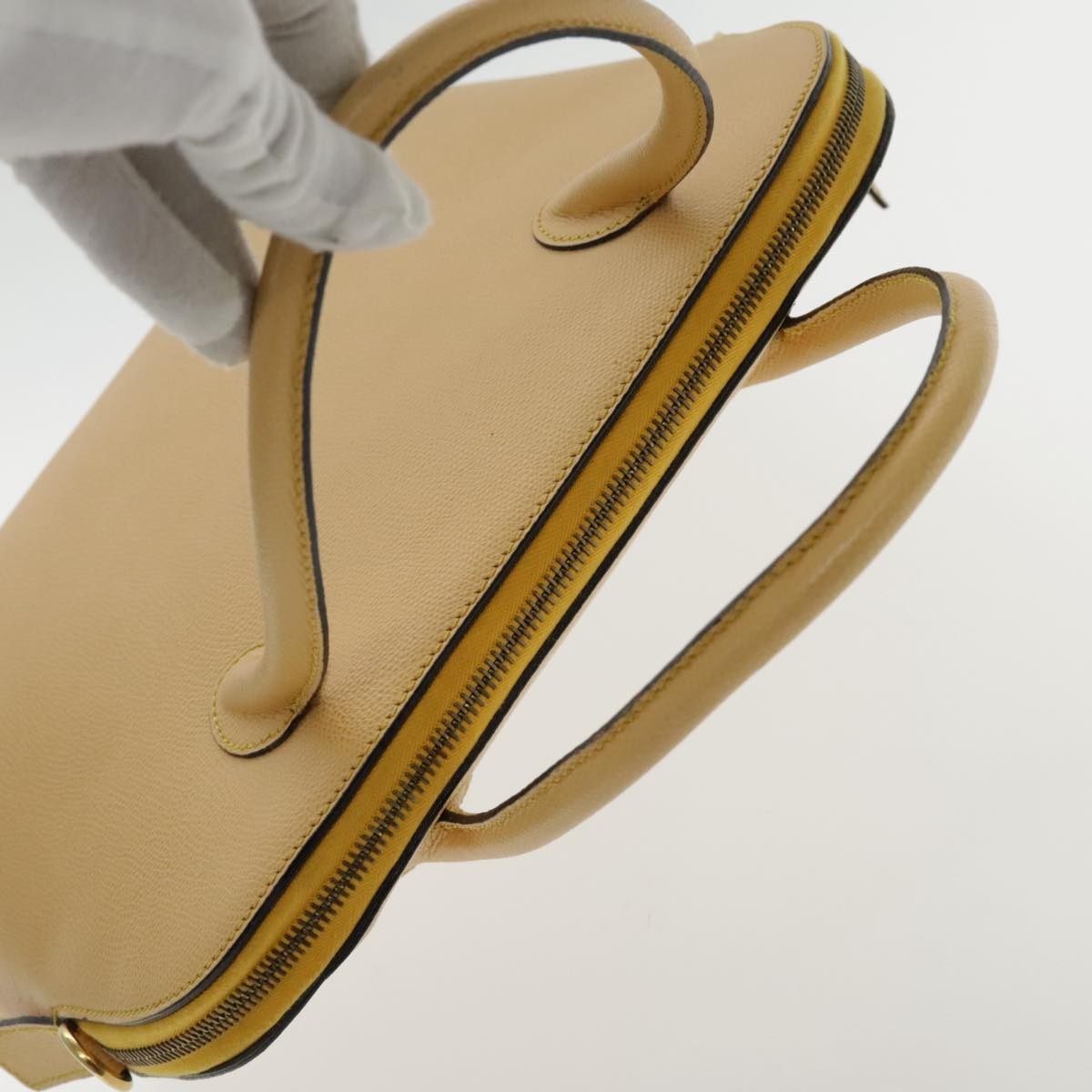 CELINE Hand Bag Leather Yellow Gold - 6