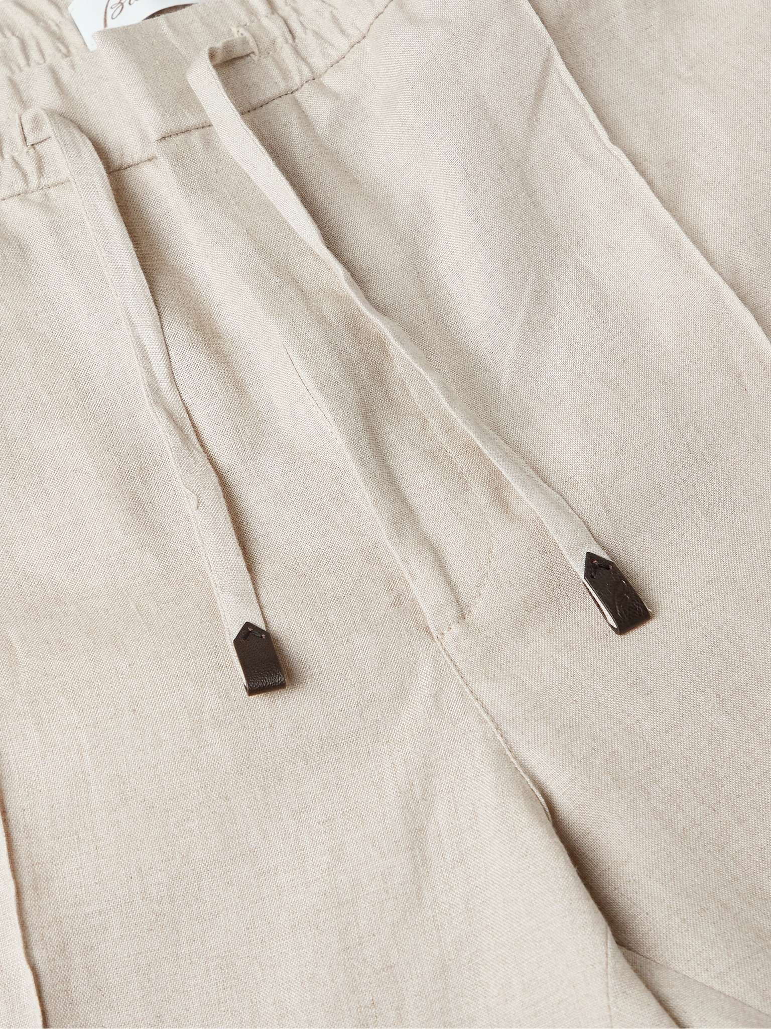 Sidney Slim-Fit Tapered Linen Drawstring Trousers - 2