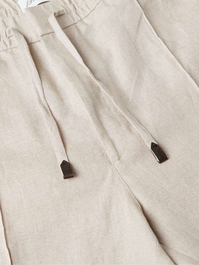 Brioni Sidney Slim-Fit Tapered Linen Drawstring Trousers outlook