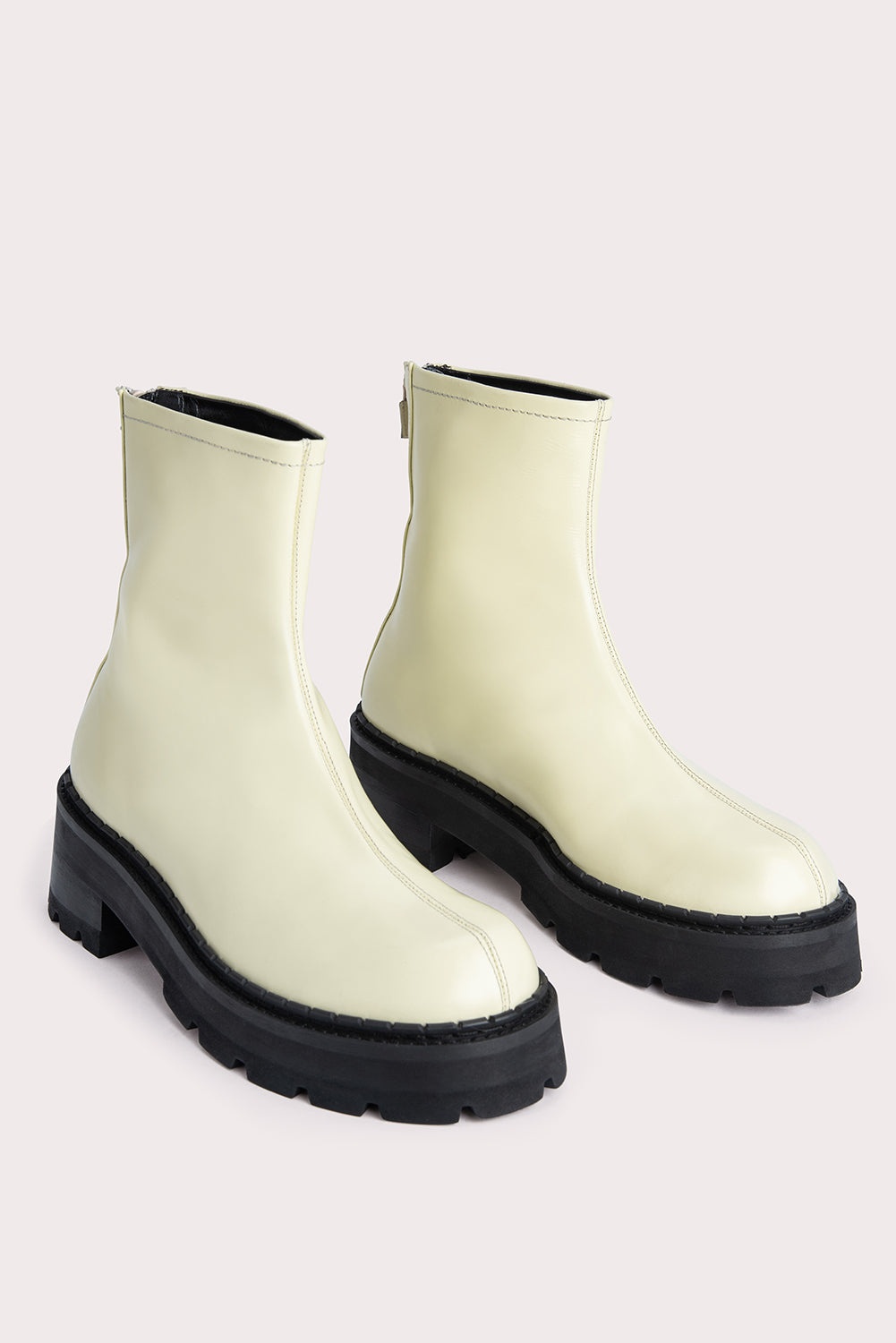 Alister Ivory Soft Semi Patent Leather - 2