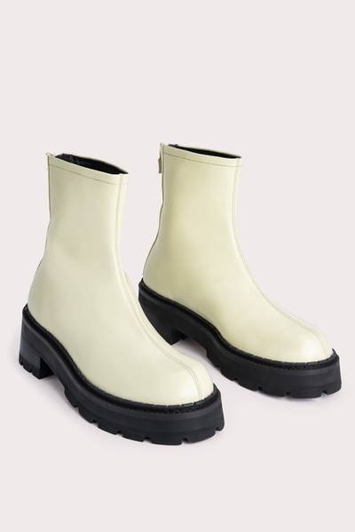 BY FAR Alister Ivory Soft Semi Patent Leather outlook