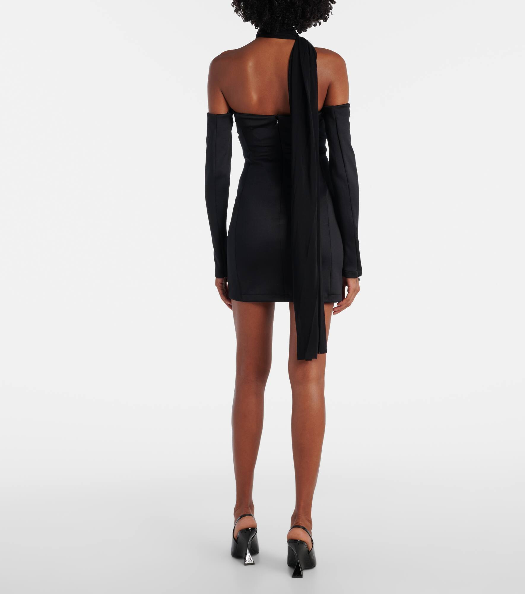 Scuba off-shoulder minidress - 3