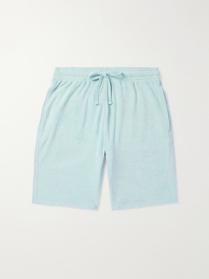 Bolide Straight-Leg Organic Cotton-Blend Terry Drawstring Shorts 1