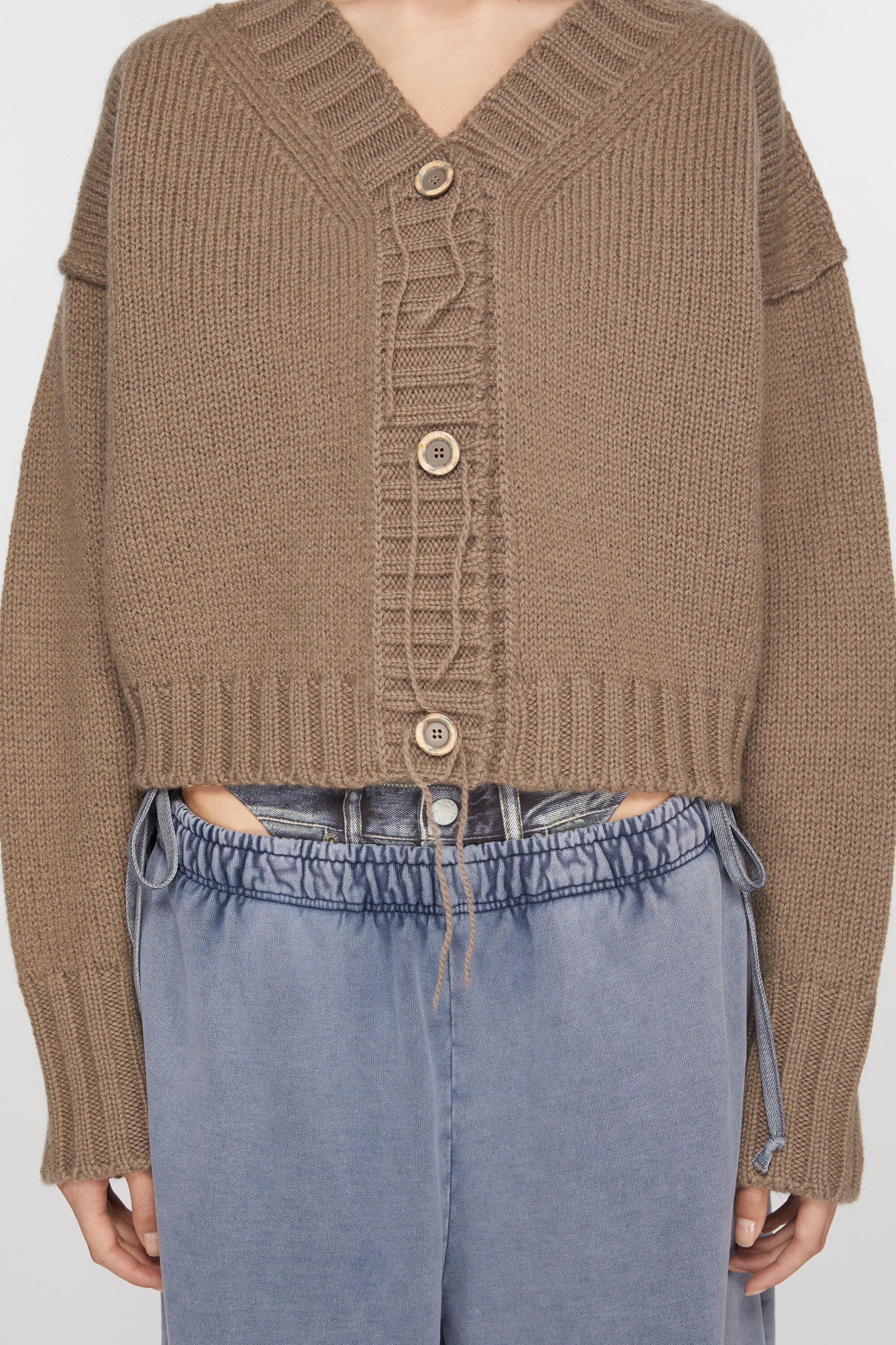 Knit cardigan - Mud Brown - 4