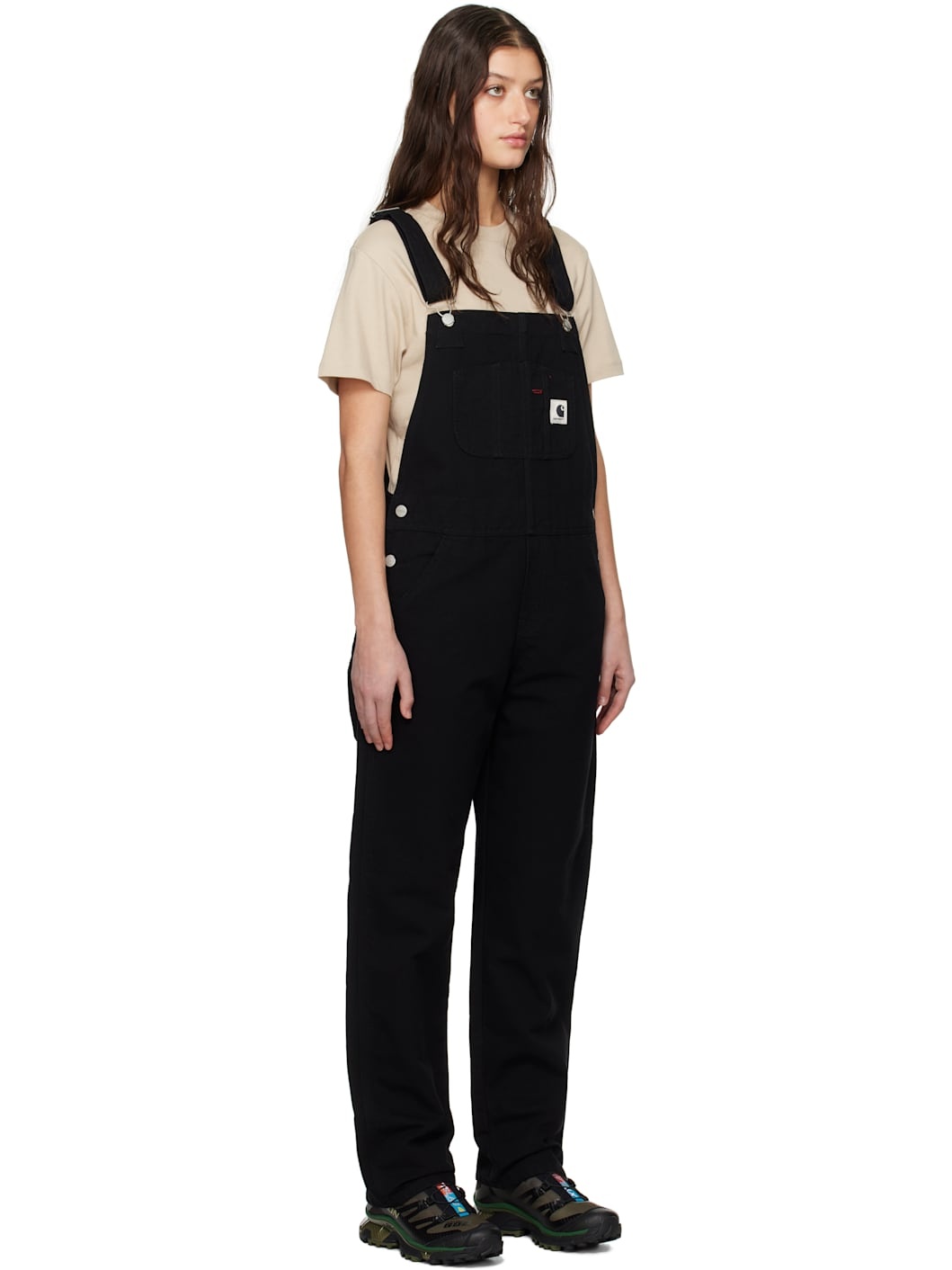 Black Bib Straight Overalls - 2
