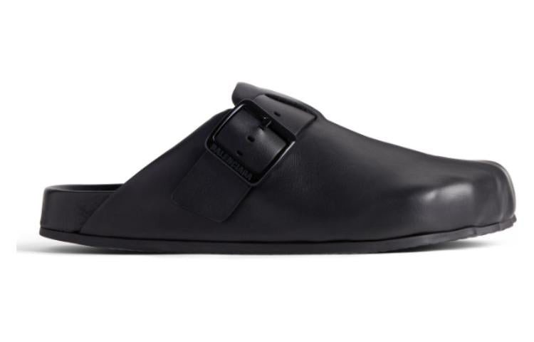 (WMNS) Balenciaga Sunday Leather Clogs 'Black' 761284WCEA11000 - 2