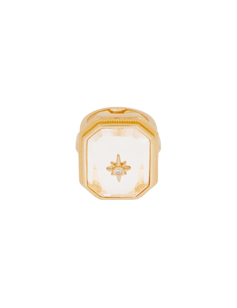 CRYSTAL SIGNET RING - 1