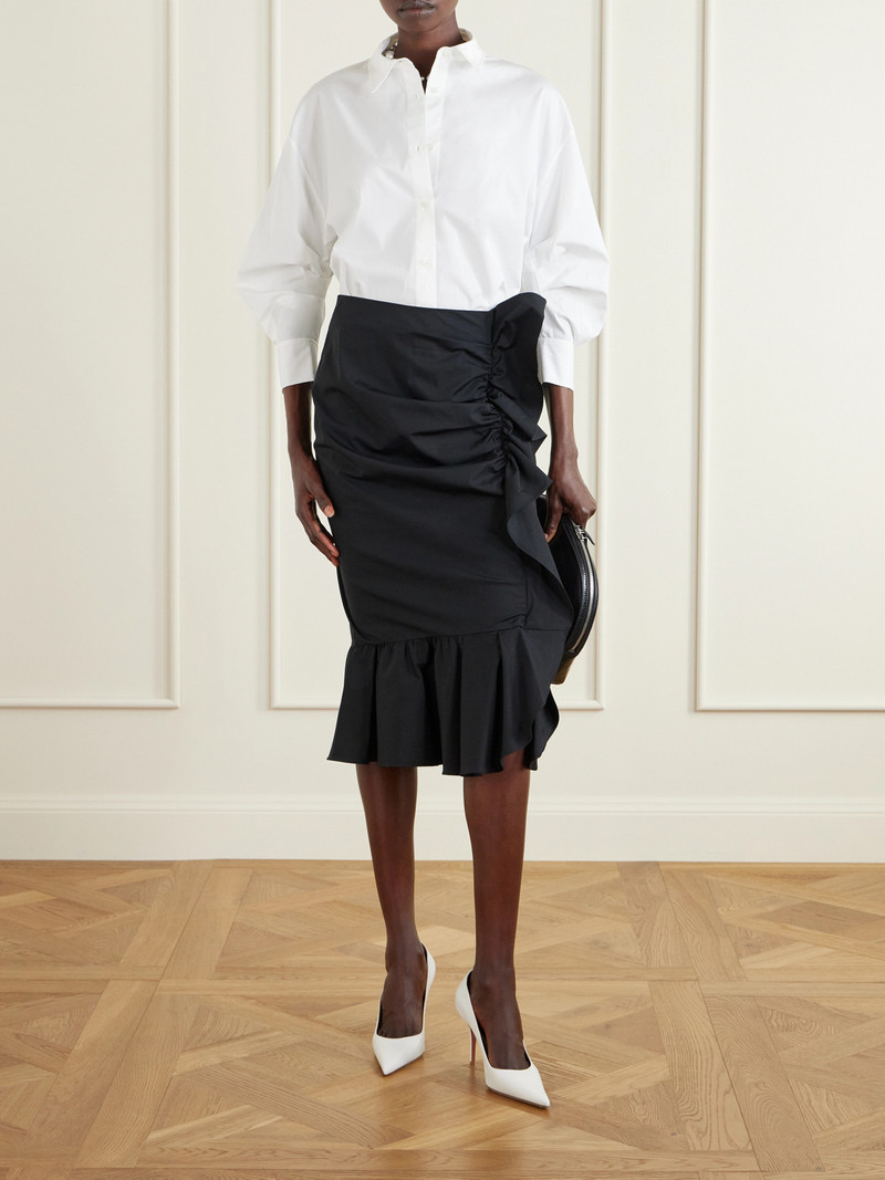 CAROLINA HERRERA Clara Cotton-blend Poplin Shirt outlook