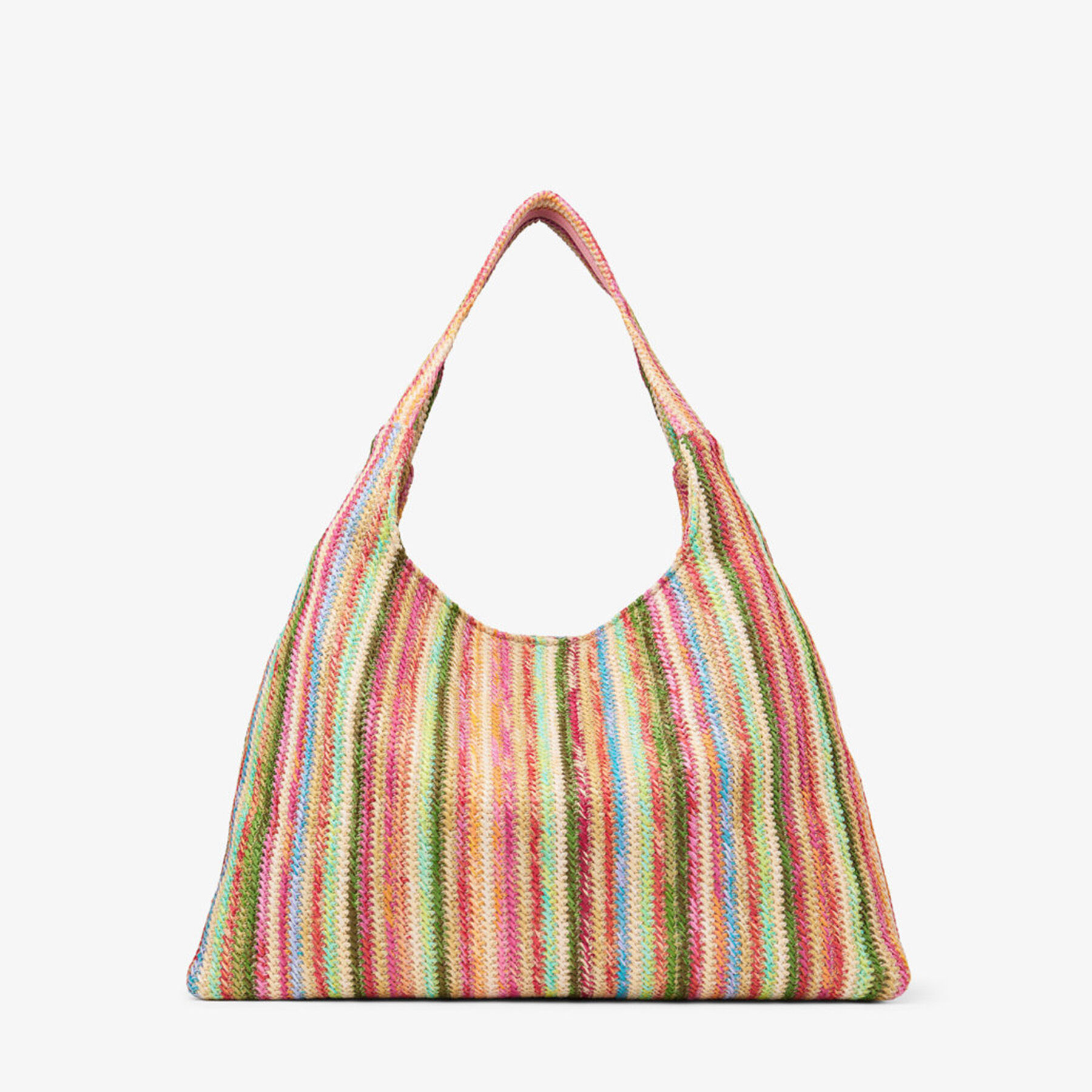 Beach Diamond Hobo L
Ecru Striped Raffia Shoulder Bag - 5