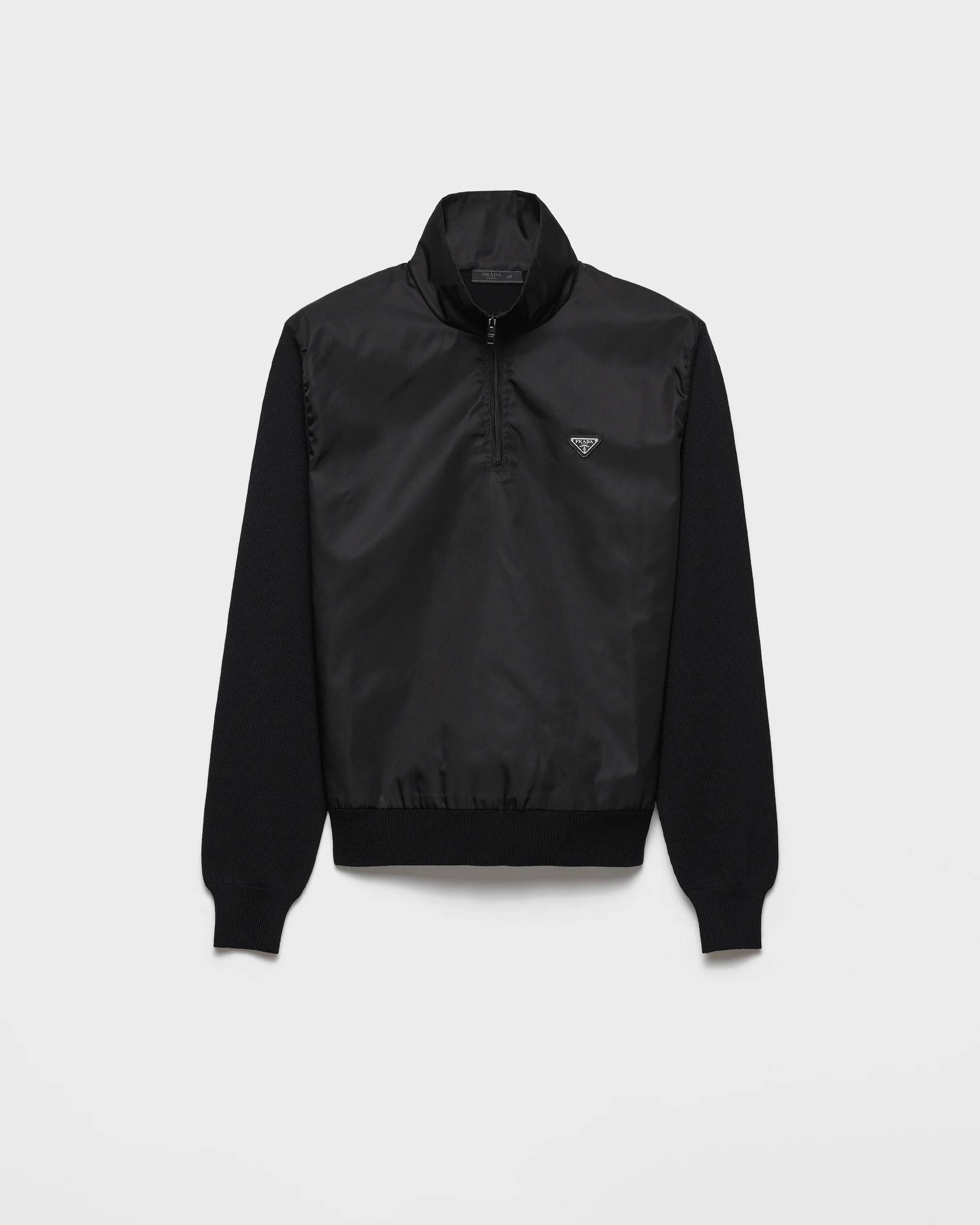 Superfine wool half-zipper sweater - 1