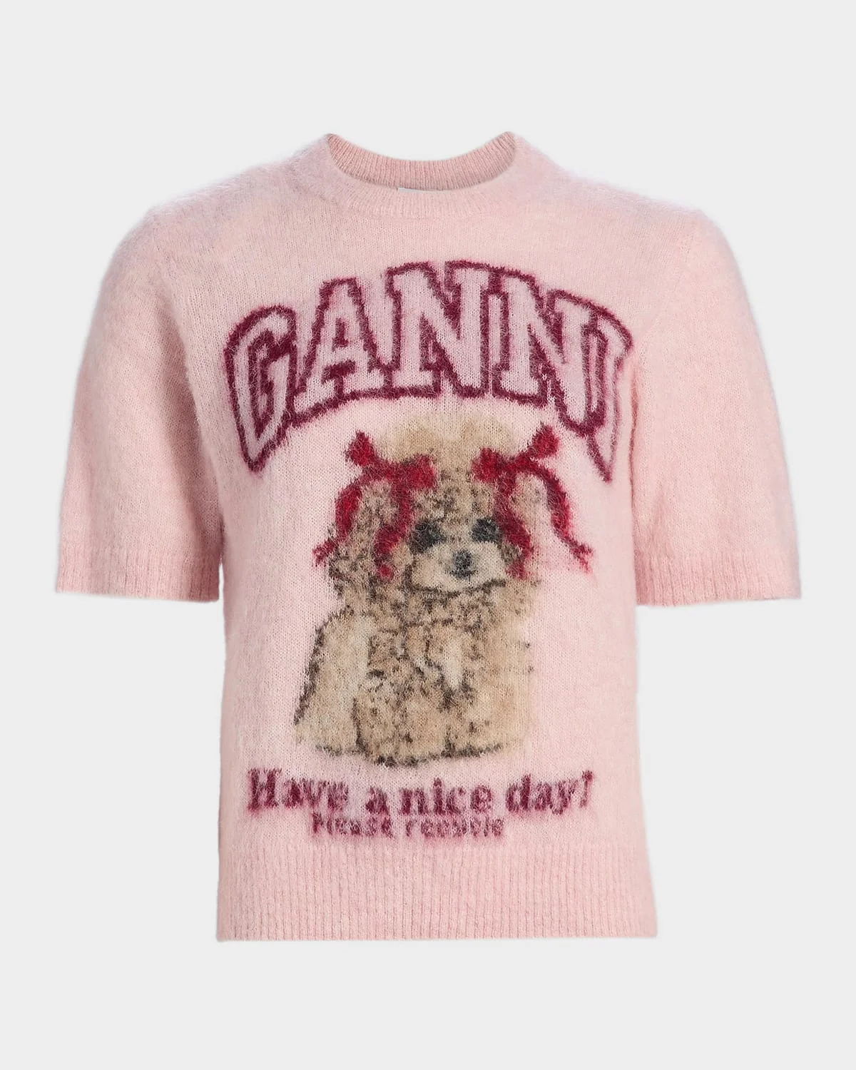 Brushed Alpaca Graphic Wool Sweater - 1