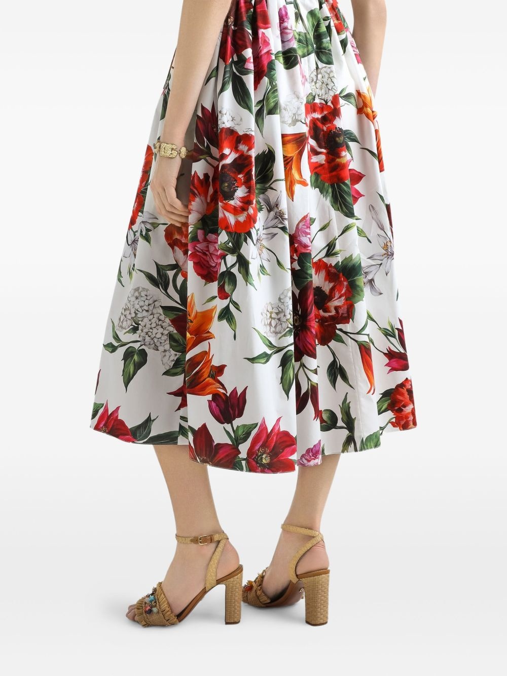 floral-print midi dress - 5