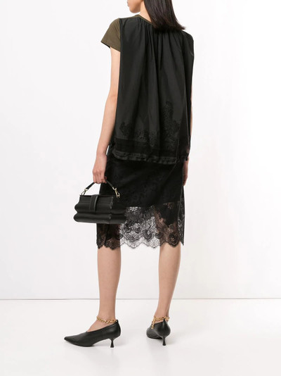 N°21 drawstring sheer hem top outlook