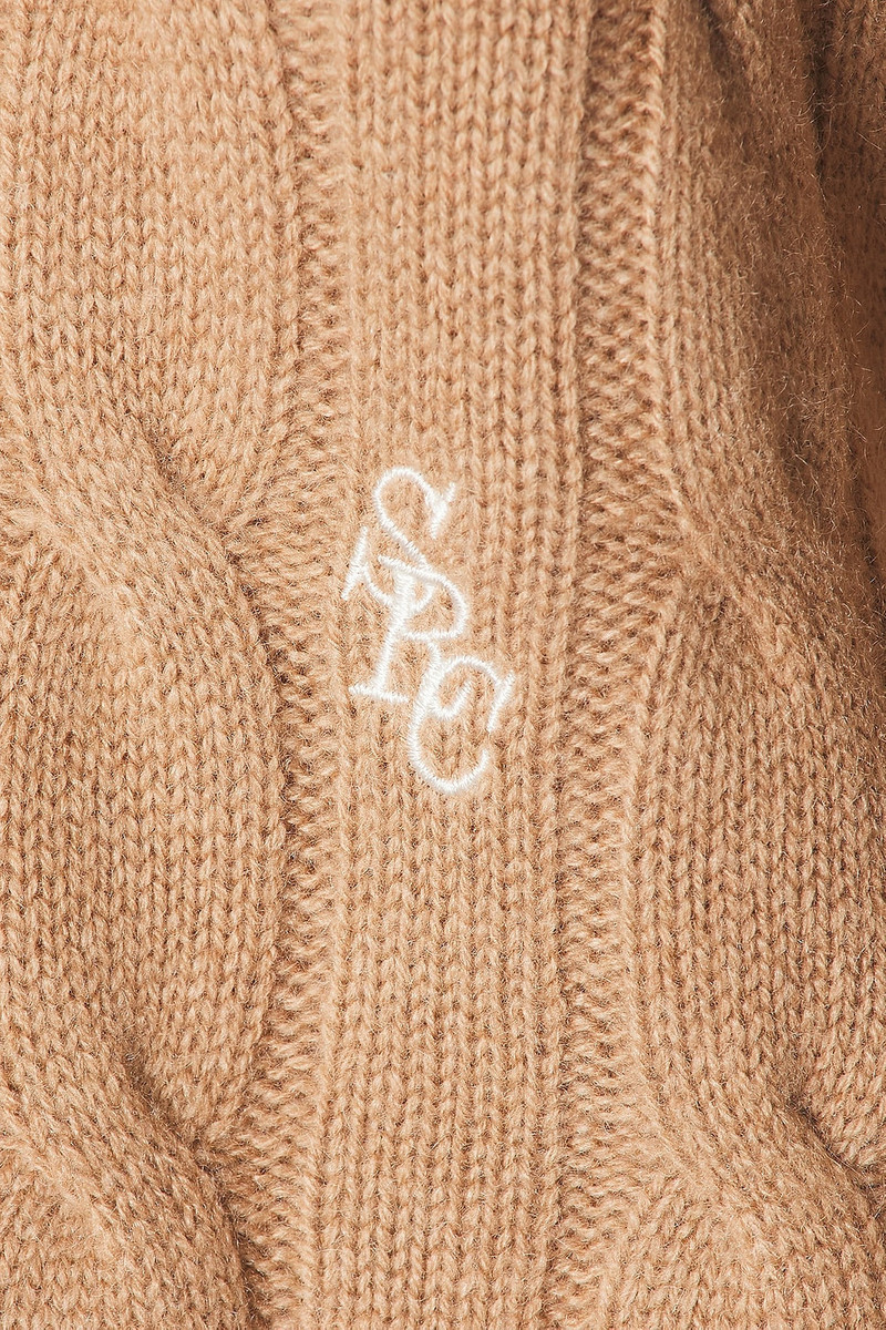 Sporty & Rich SRC Cableknit Cashmere Sweater outlook