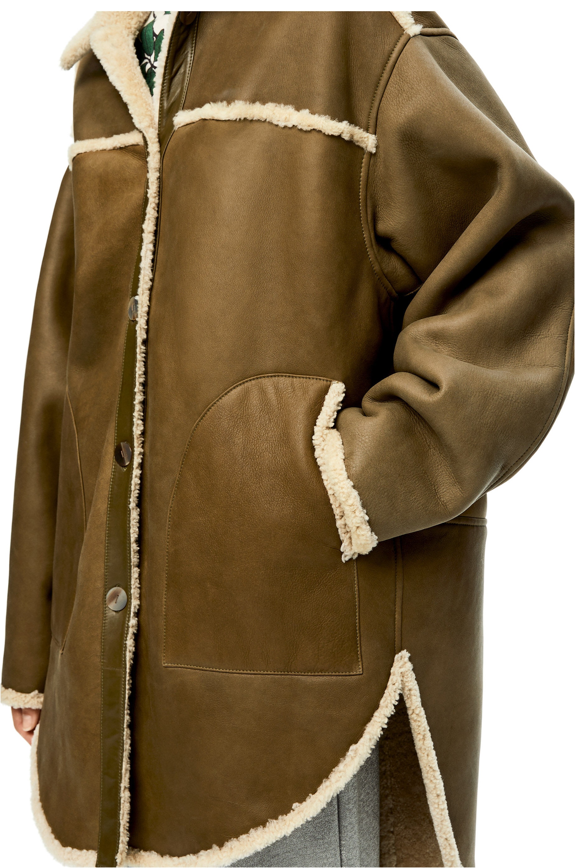 Reversible jacket in shearling - 4