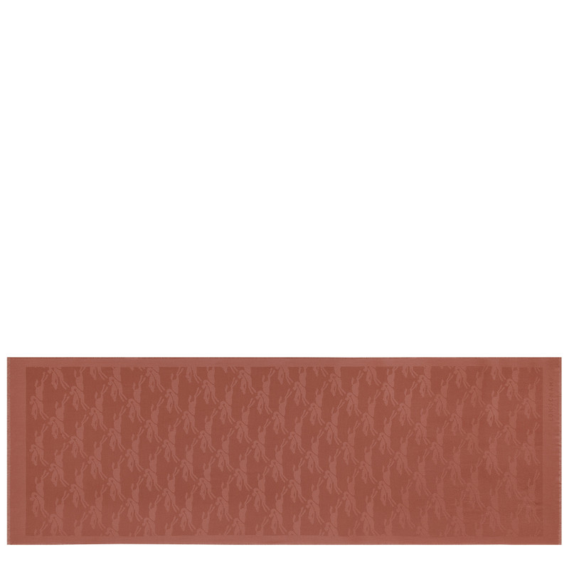 Chevaux jacquard Stole Chestnut - Wool 1
