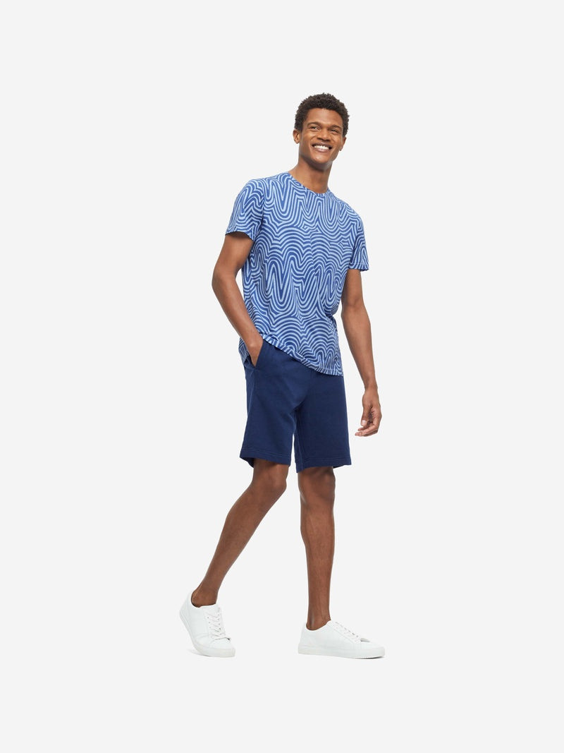 Derek Rose Men's T-Shirt Robin 11 Pima Cotton Blue outlook