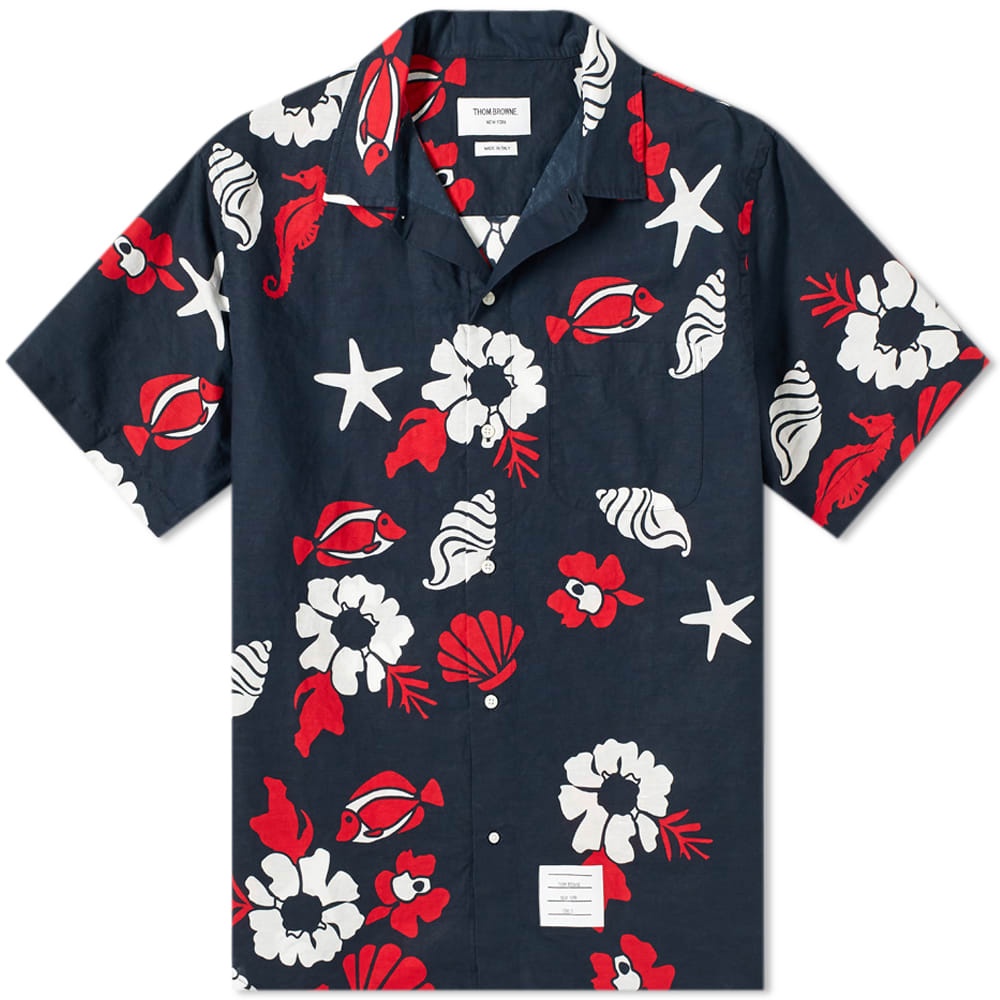 Thom Browne Floral Print Vacation Shirt - 1