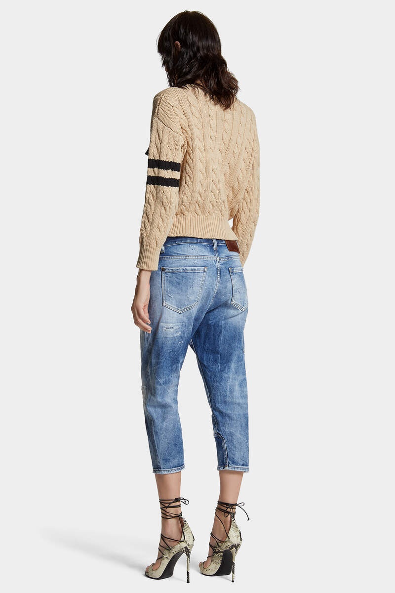 デニム・ジーパン Dsquared2 Baby Carpenter Light Scarface Jeans In Blue Denim Dsquared2 Baby Carpenter Light Scarface In Blue Denim | THE LIST