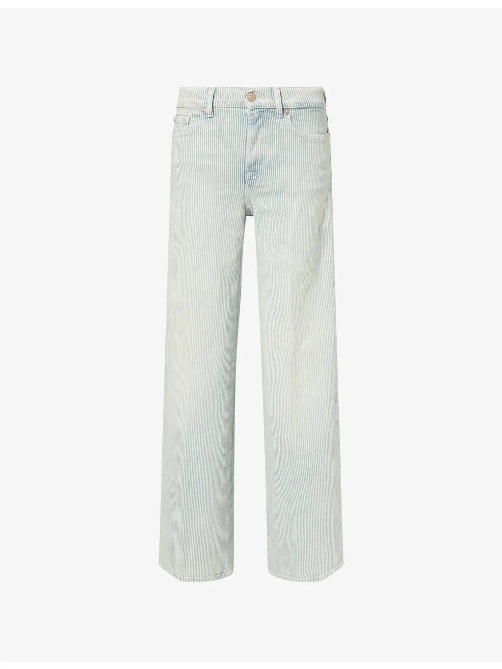 Lotta Striped High-Rise Cotton Denim Jeans - 1