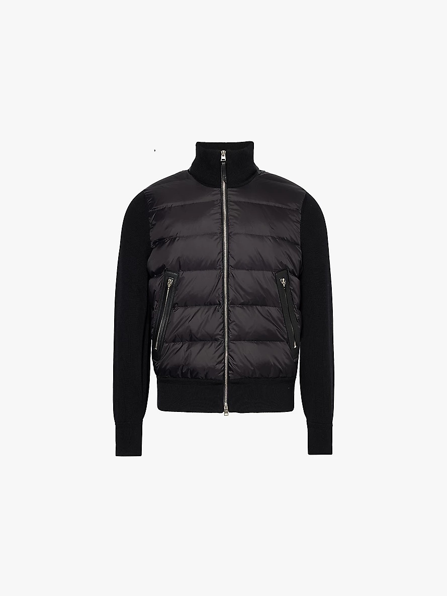 【関税＆送料込み】Tom Ford Knitted Jacket TOM FORD Hybrid funnel-neck shell-down knitted jacket