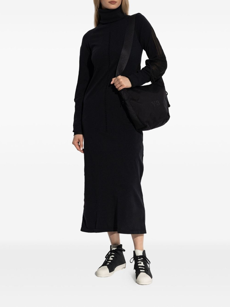 turtleneck mesh-insert dress 3