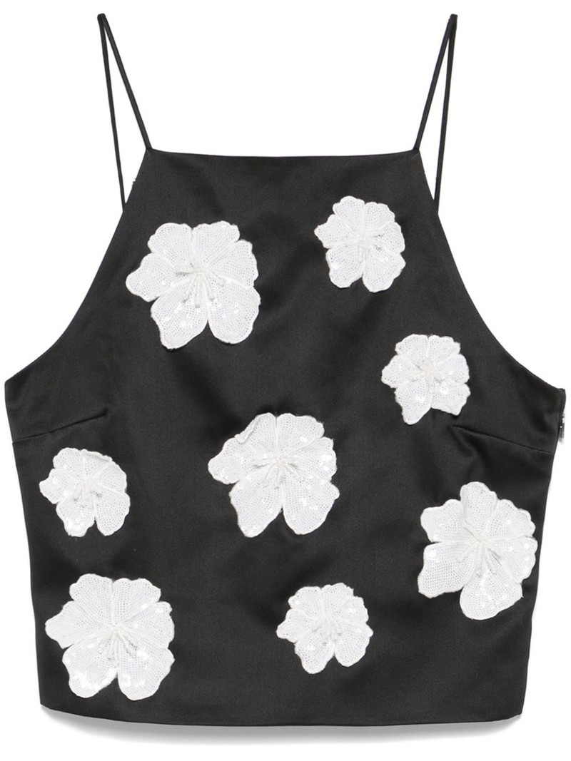 flower satin top 1