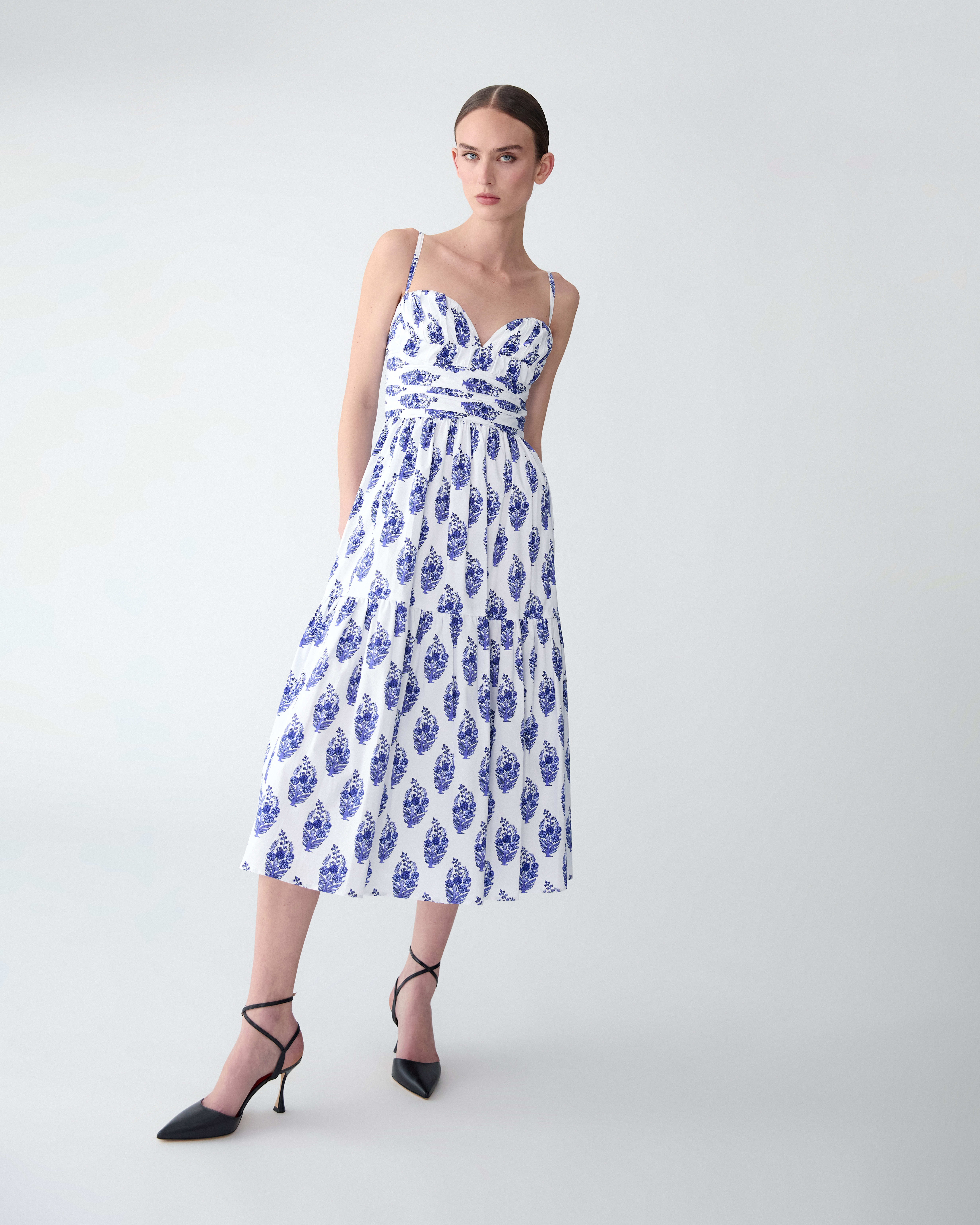 Block-Printed Midi Dress - 4