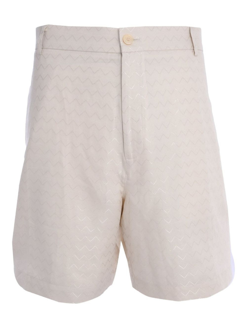 zigzag-pattern shorts 1