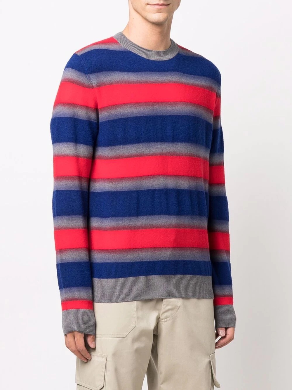 knitted striped jumper - 3