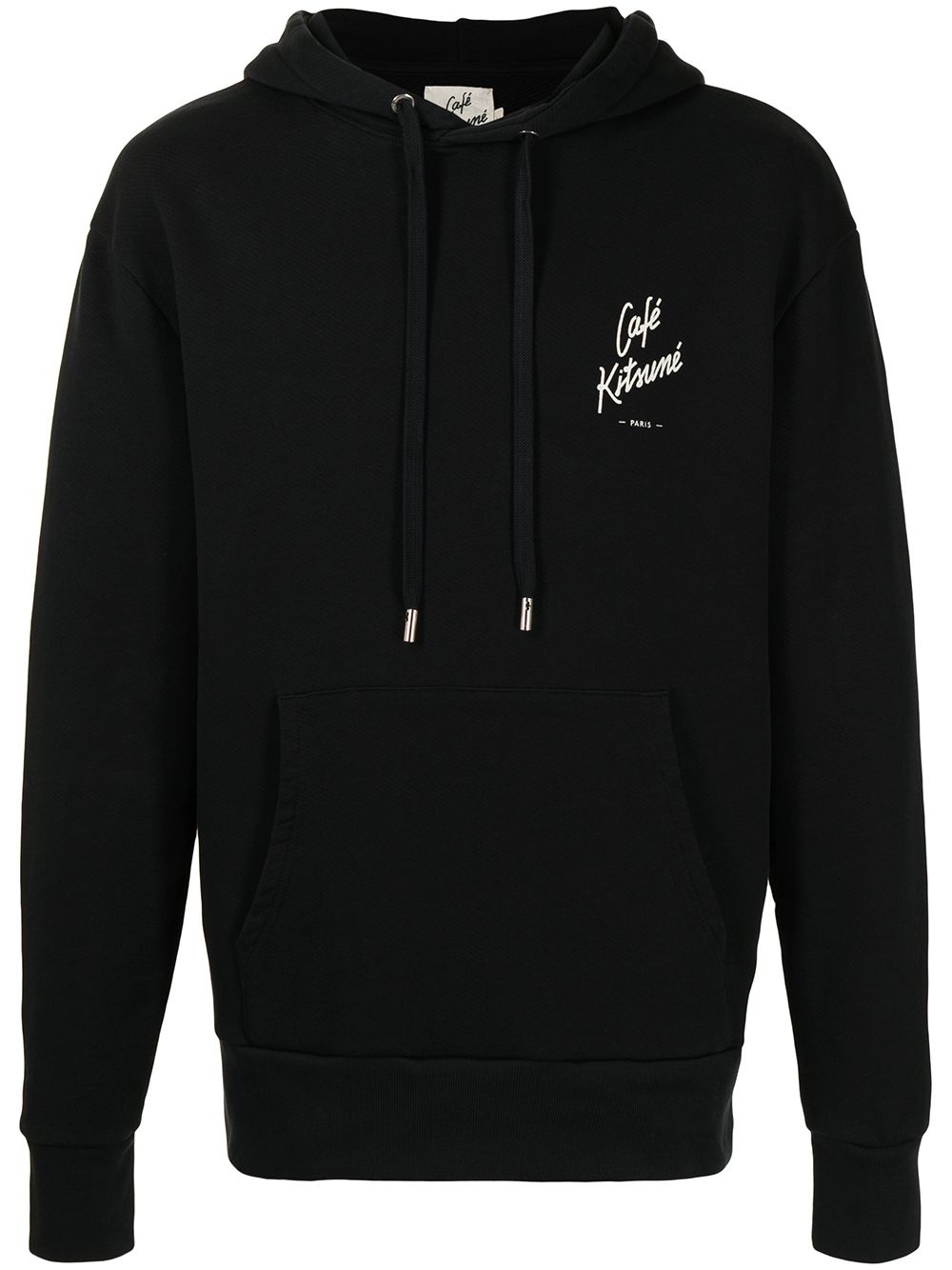 Café Kitsuné print drawstring hoodie - 1