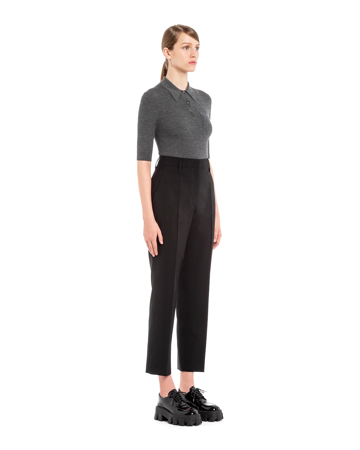 Printed light wool trousers - 3