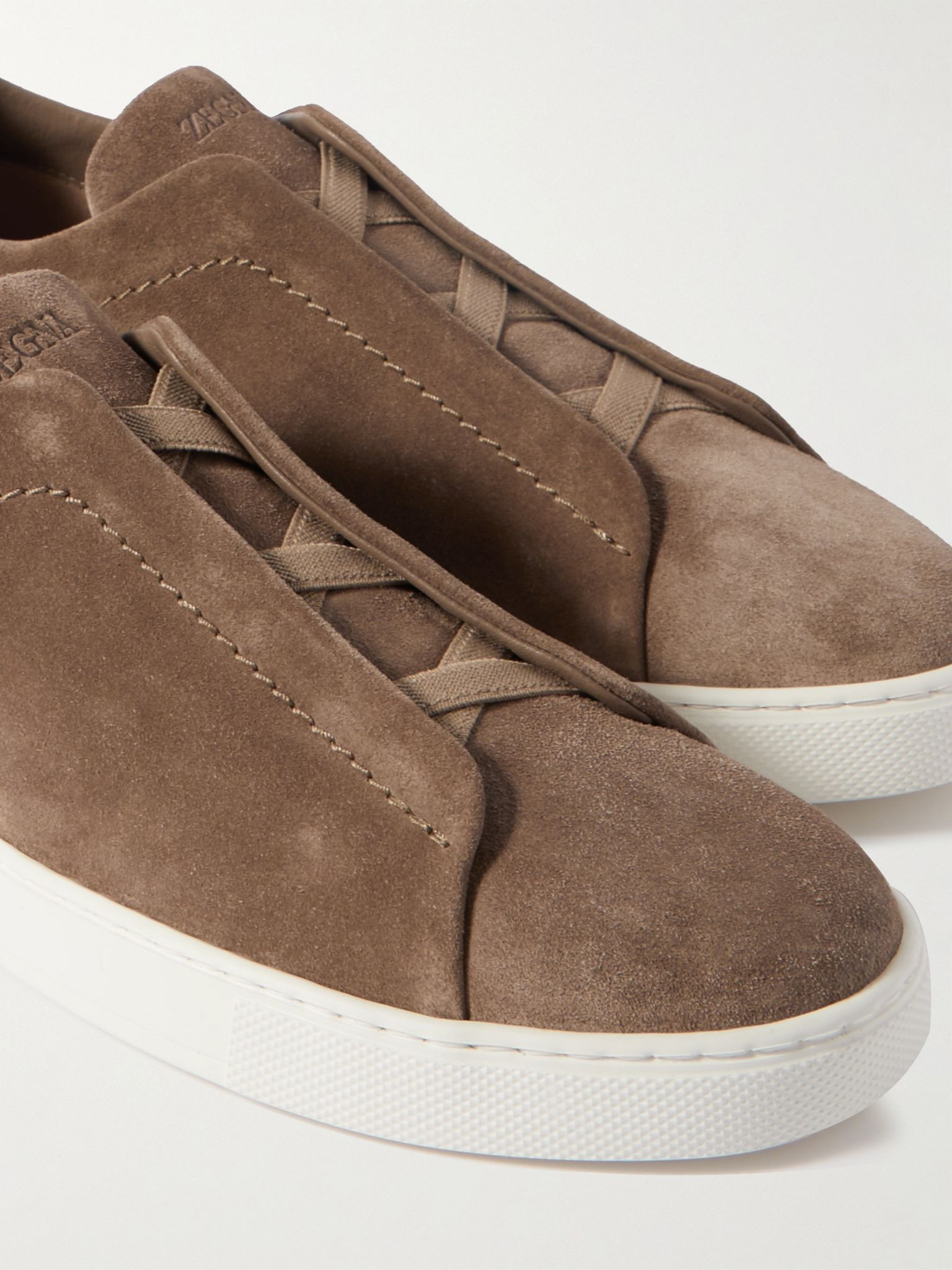 Triple Stitch™ Suede Slip-On Sneakers Brown - 6
