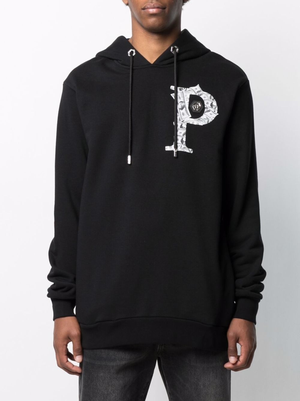 Money logo-print cotton hoodie - 3