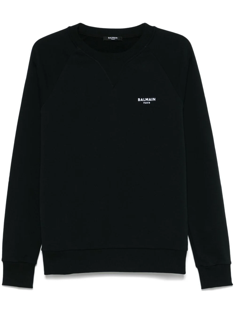 flocked-logo sweatshirt - 1