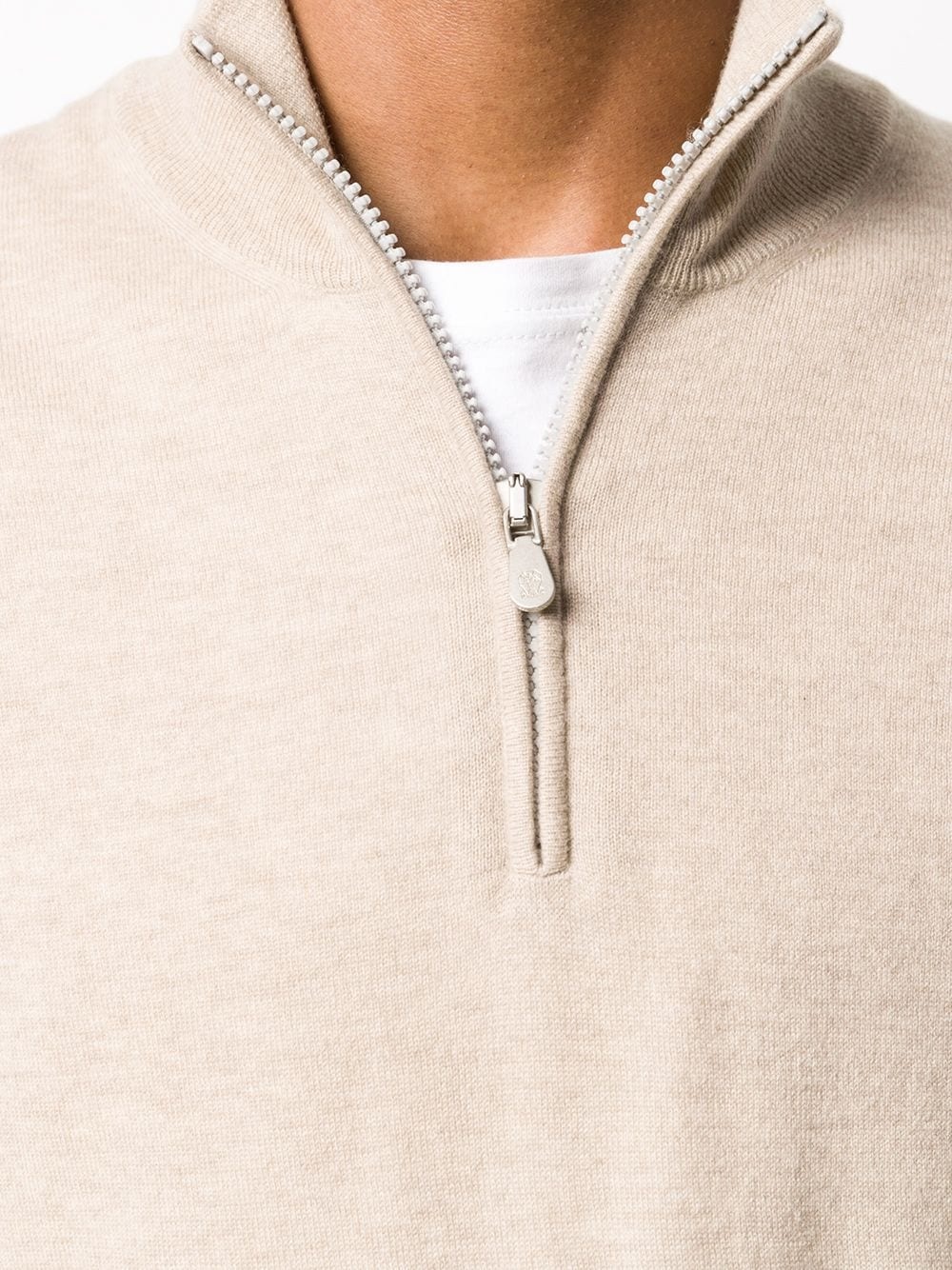 high neck zip front sweatshirt - 5