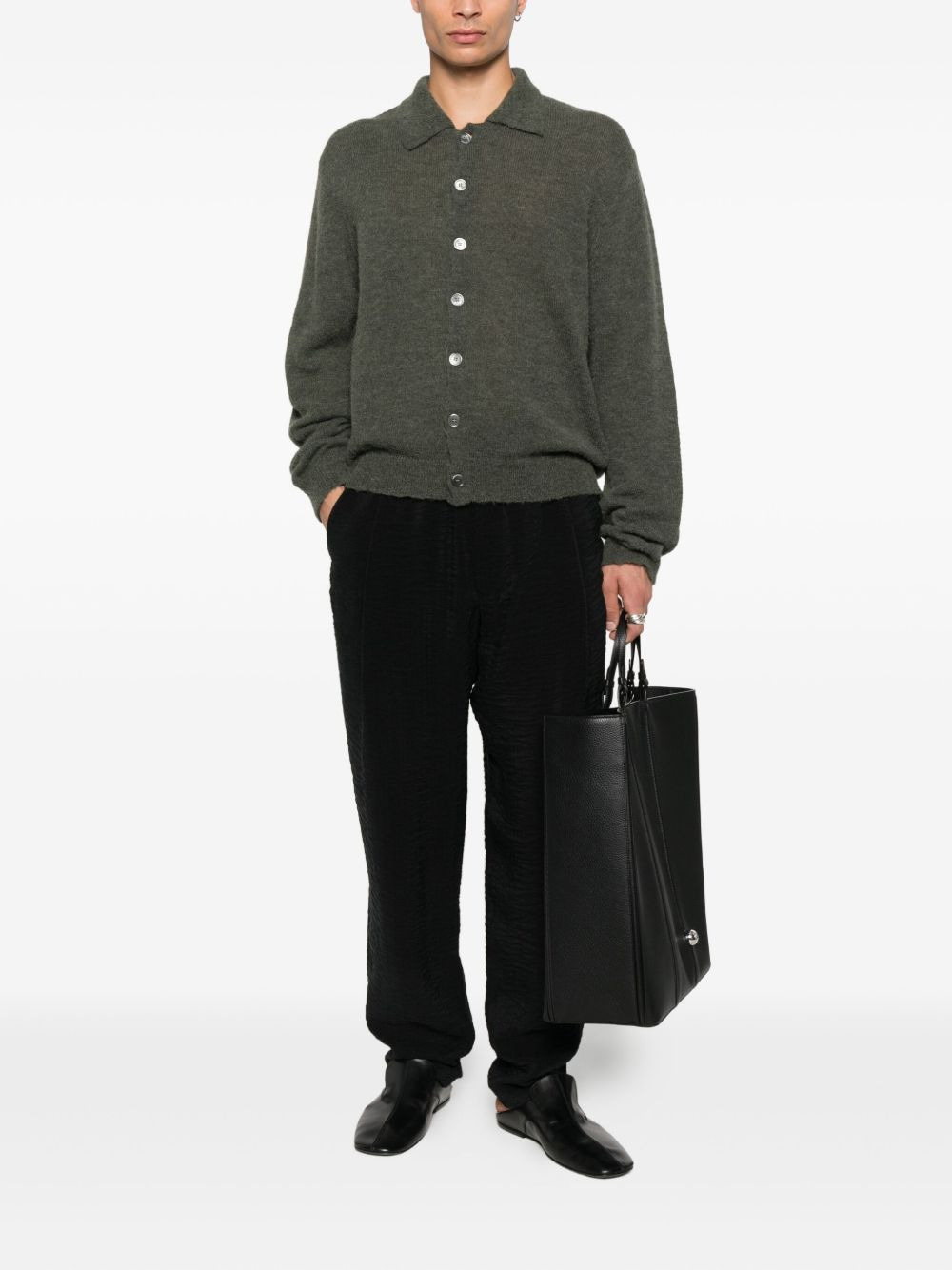elastic-waistband trousers - 2