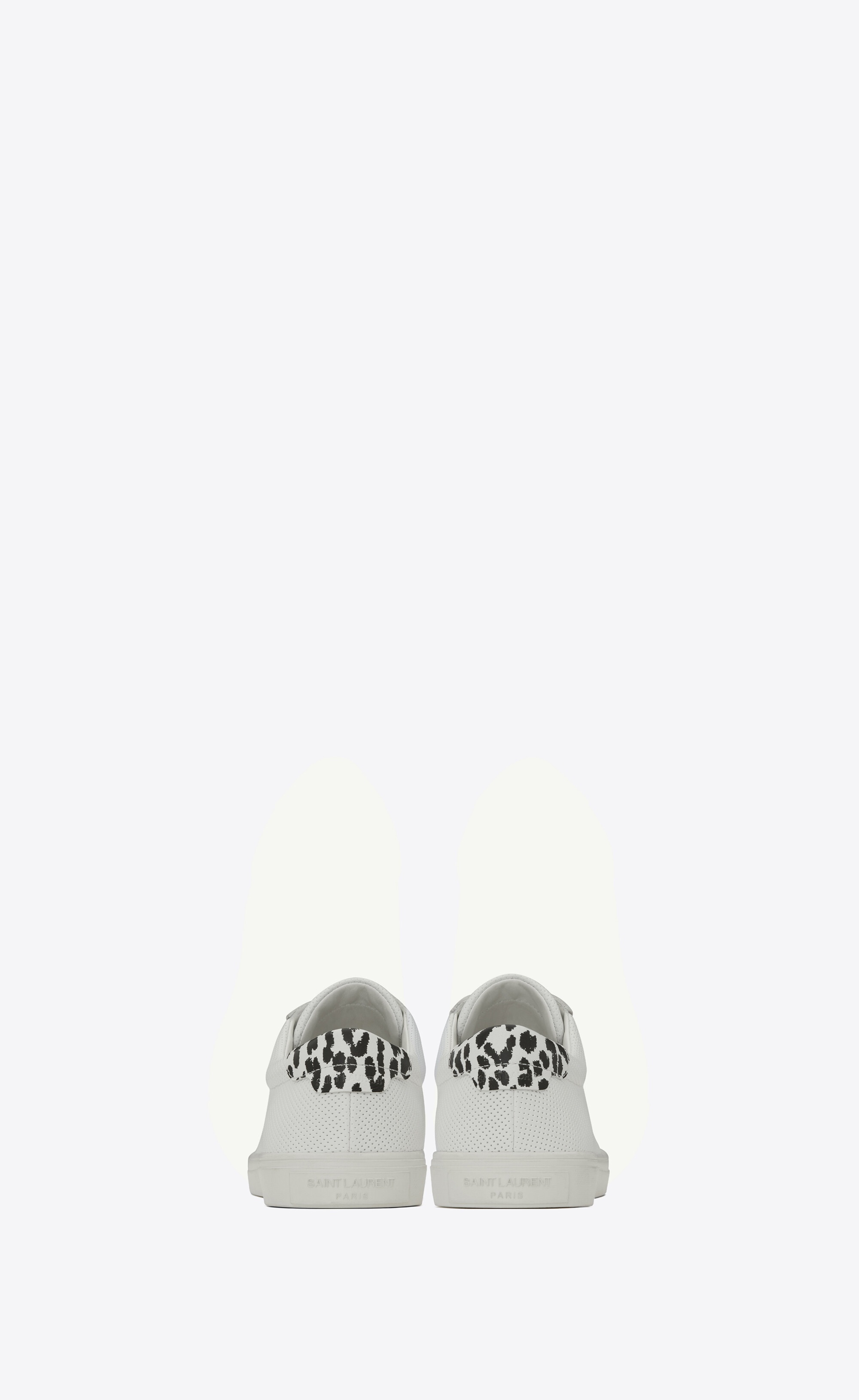 andy sneakers in perforated leather and babycat-print leather - 3