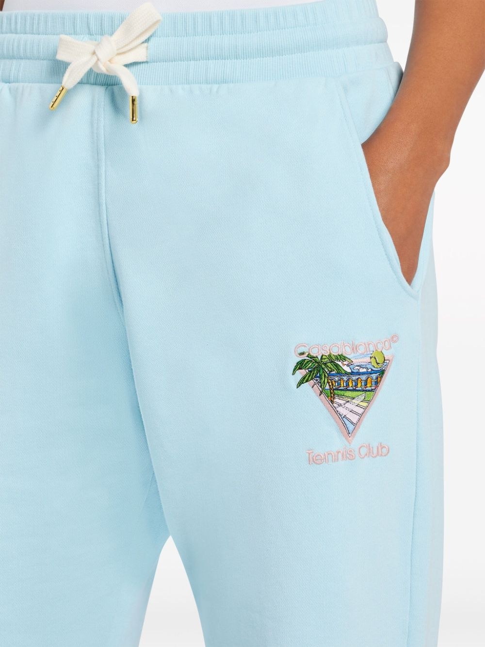 Tennis Club-embroidery track pants - 5