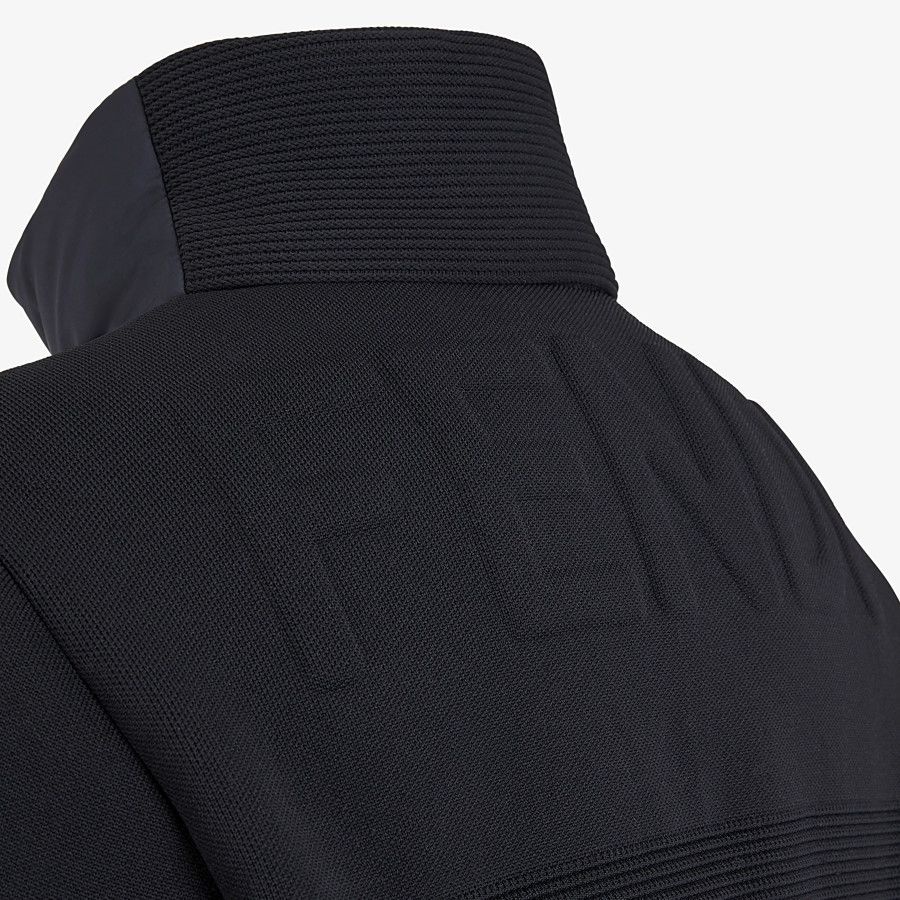 Black tech fabric down jacket - 3