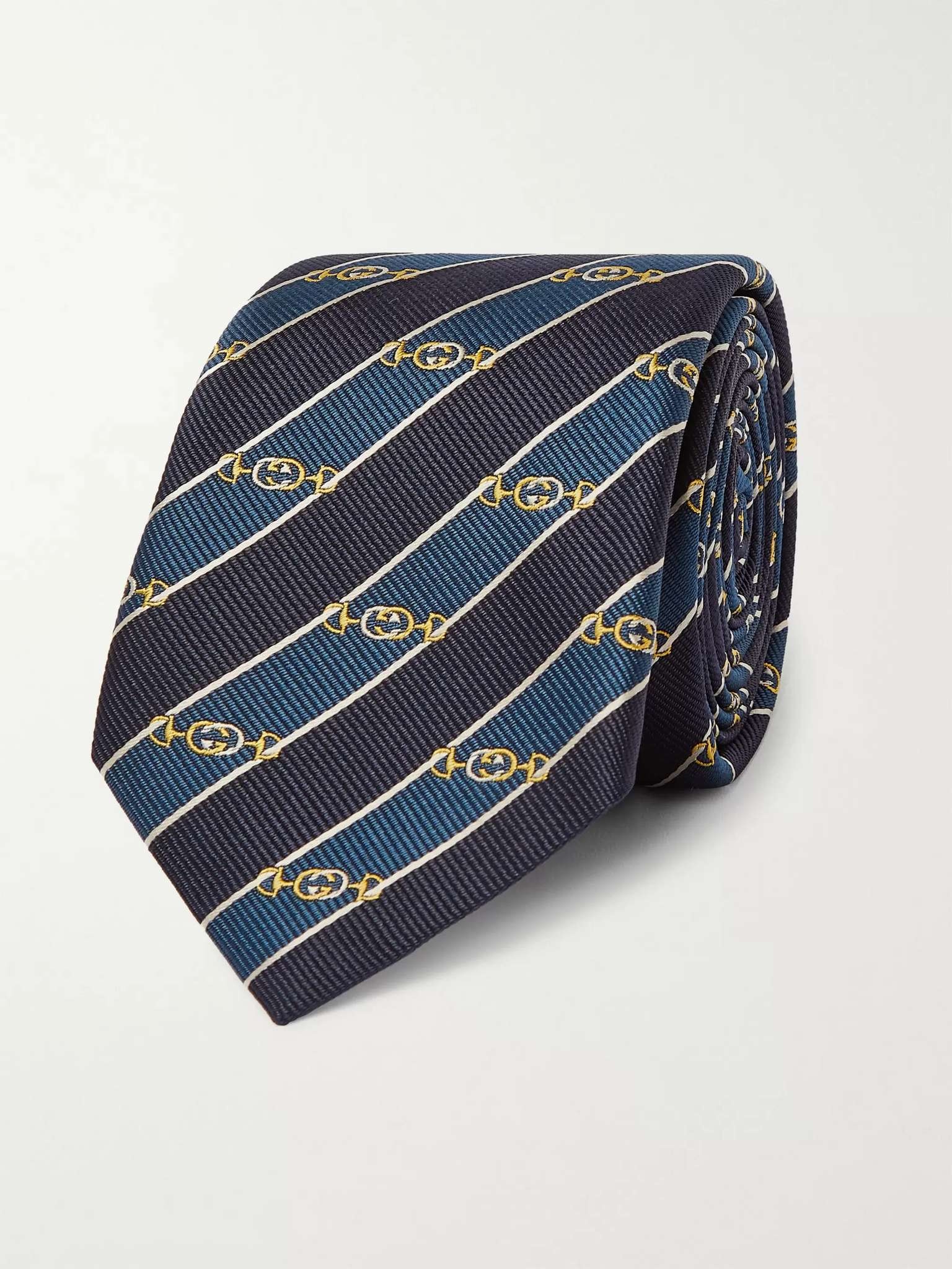 7cm Logo Silk-Jacquard Tie - 1