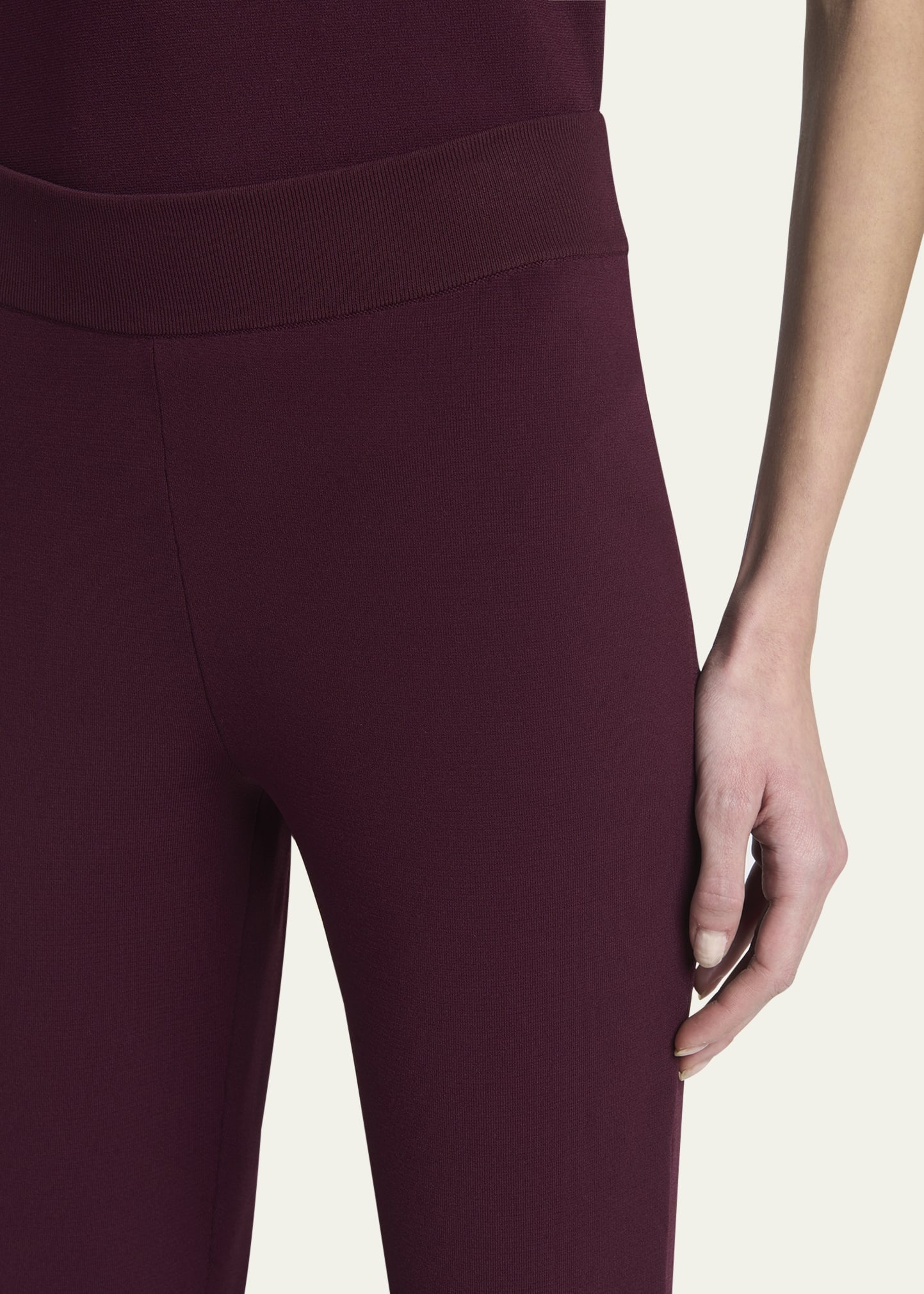 Flared Knit Trousers - 5