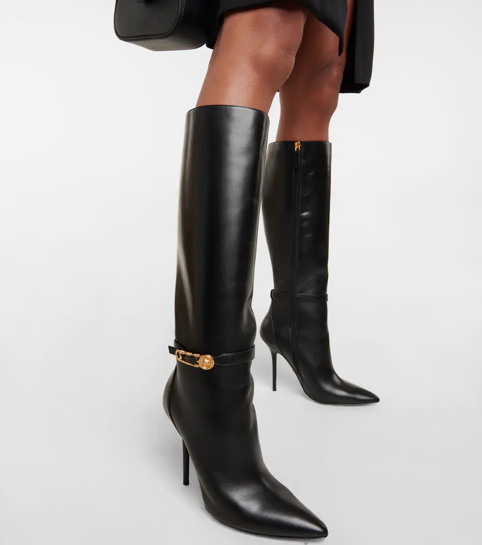 Safety Pin leather boots - 4