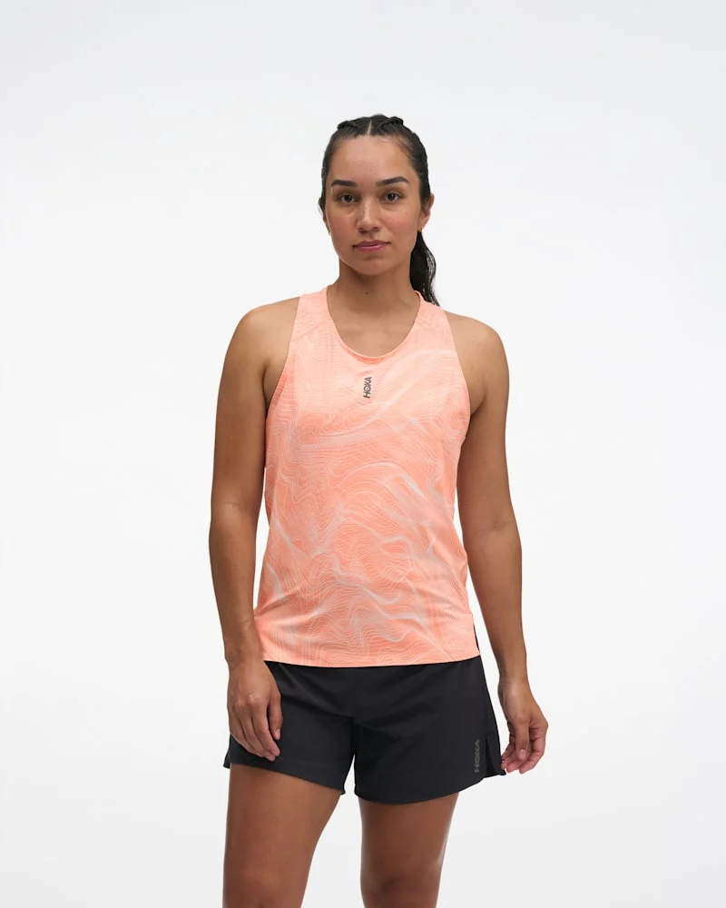Women's EveryRun Tank Top in Sunstone Prt - 1