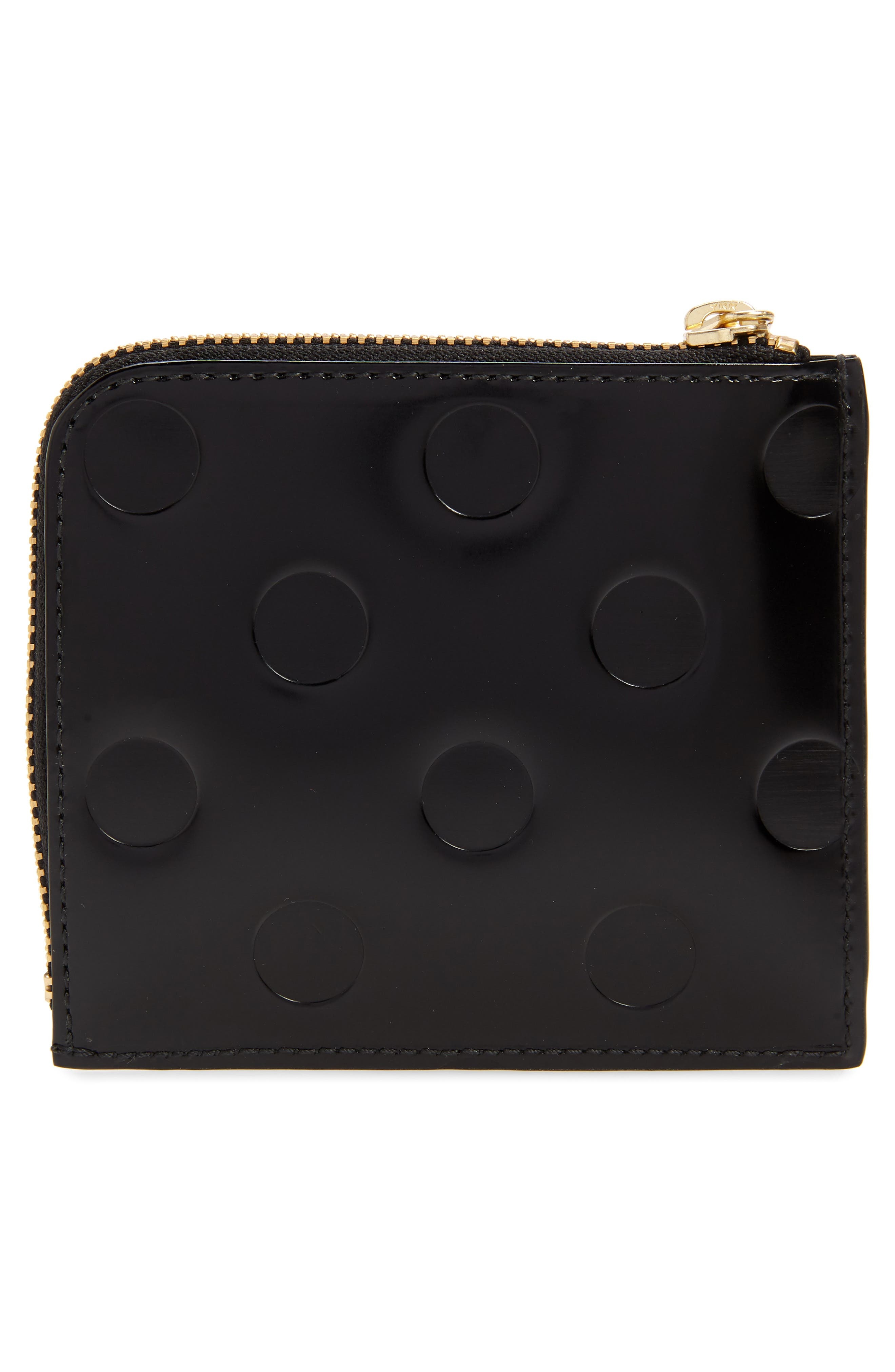 Comme des Garçons Wallets Dot Embossed Zip Around Leather Wallet in Black at Nordstrom - 4