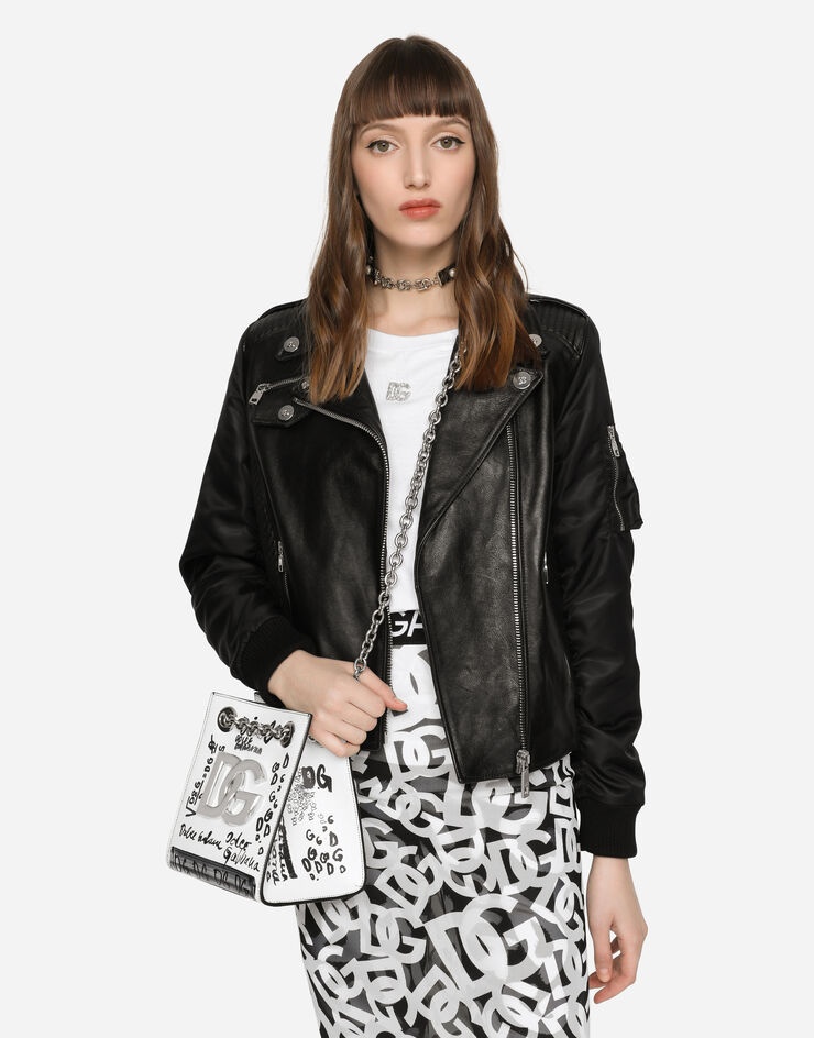 Small 3.5 shoulder bag in logo-print calfskin 2