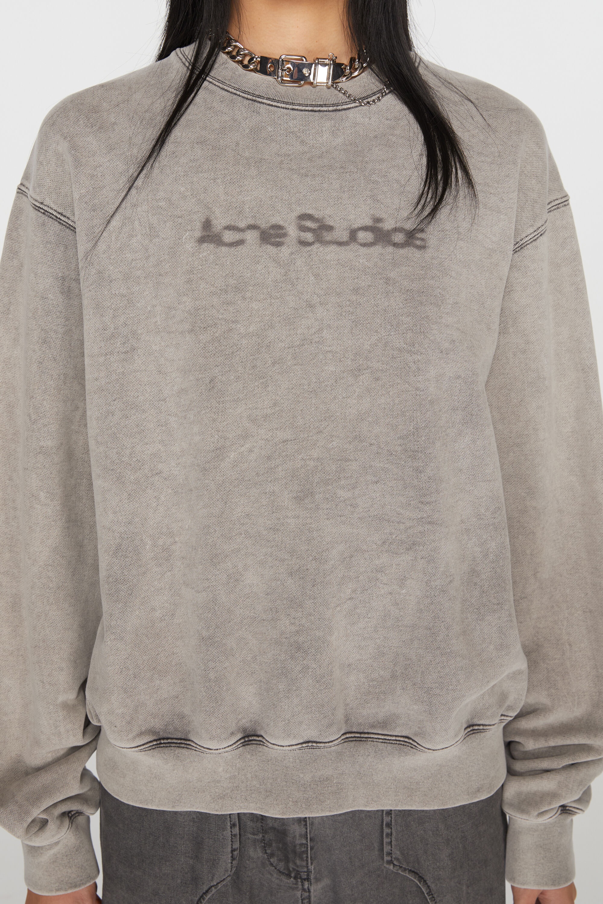 Blurred logo sweater - Faded Grey - 4