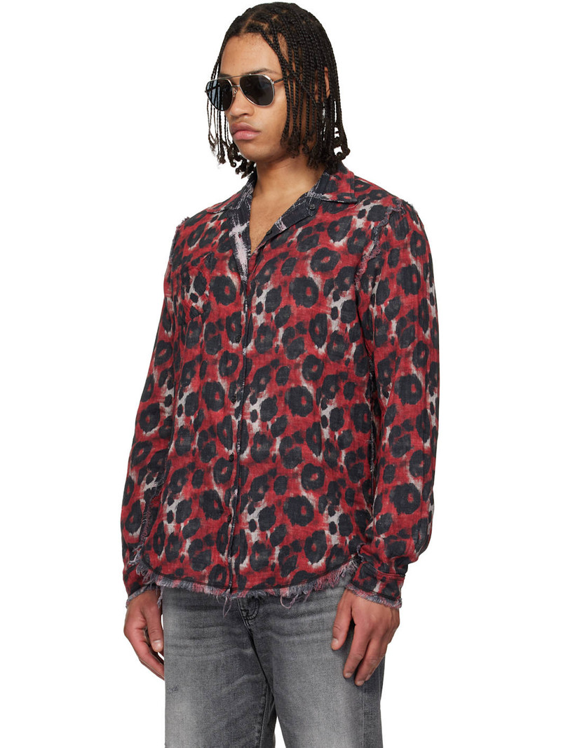 R13 Black Shredded Seam Reversible Shirt outlook