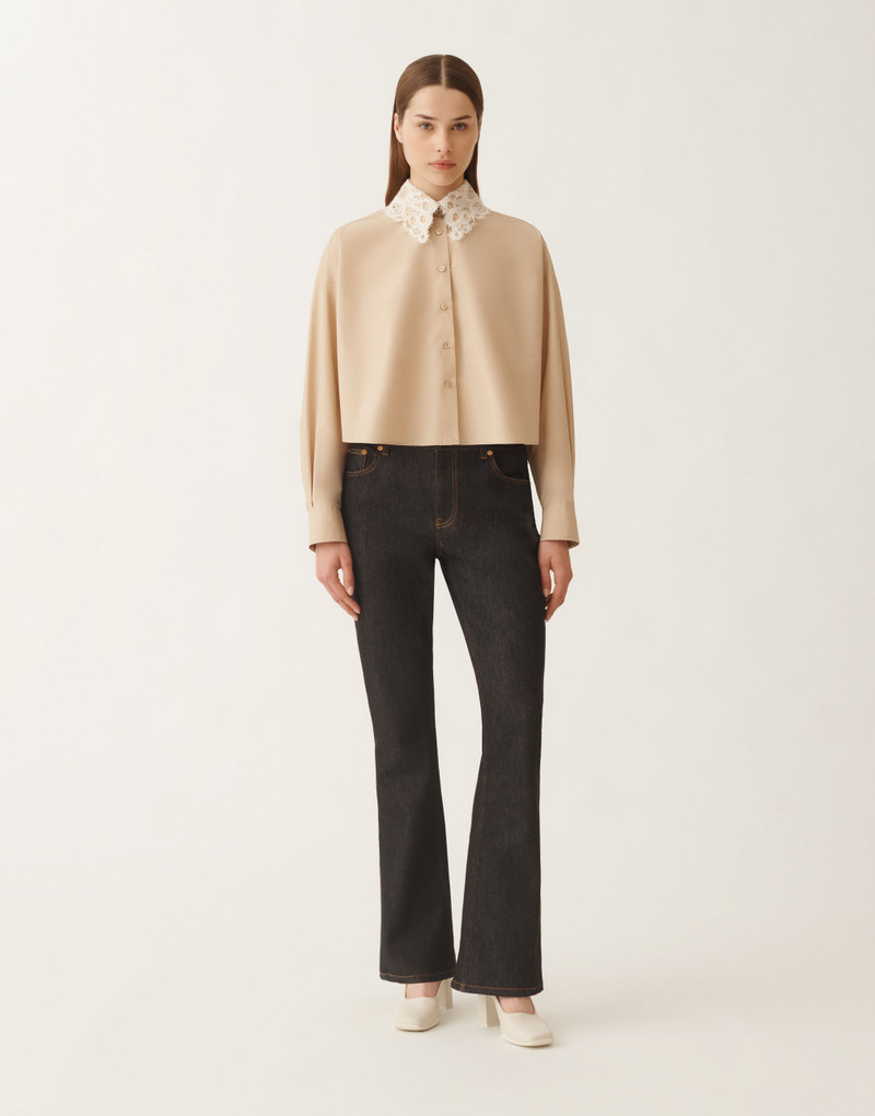 Poplin cropped shirt 3