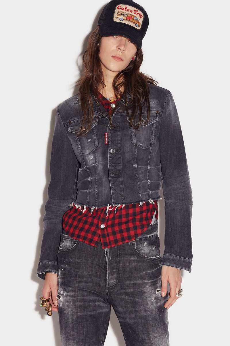 BLACK & CHECK SHIRT JACKET 3